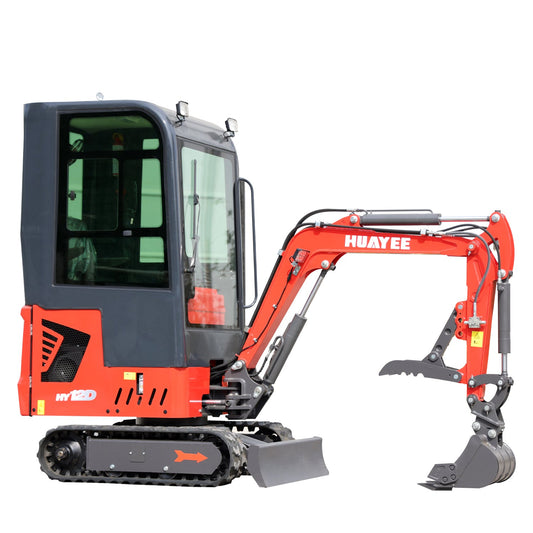 Mini Excavator Pro - B&S Engine with Cab & Advanced Hydraulics | HUAYEE HY12D
