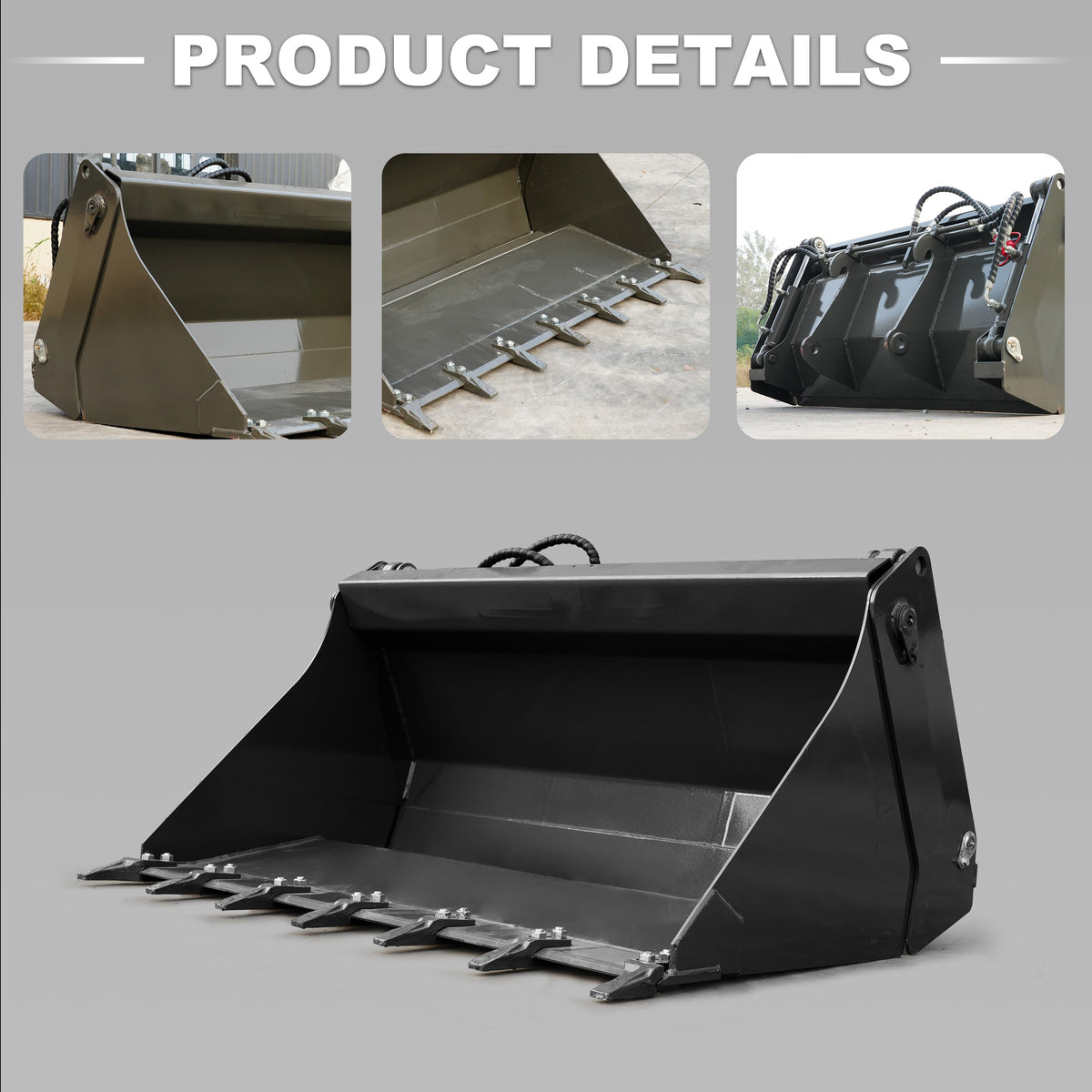 HUAYEE WHY-6 4-in-1 Multi-Purpose Bucket Attachment for WHY1500 Wheel Loader