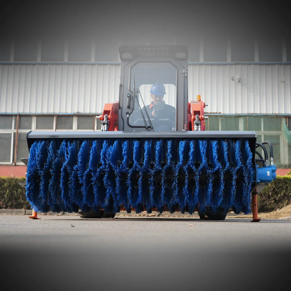80 Inch Hydraulic Angle Broom Attachment Suits HY1025C/HY1050C/HY1065C Mini Skid Steer Loaders | HUAYEE HYL02