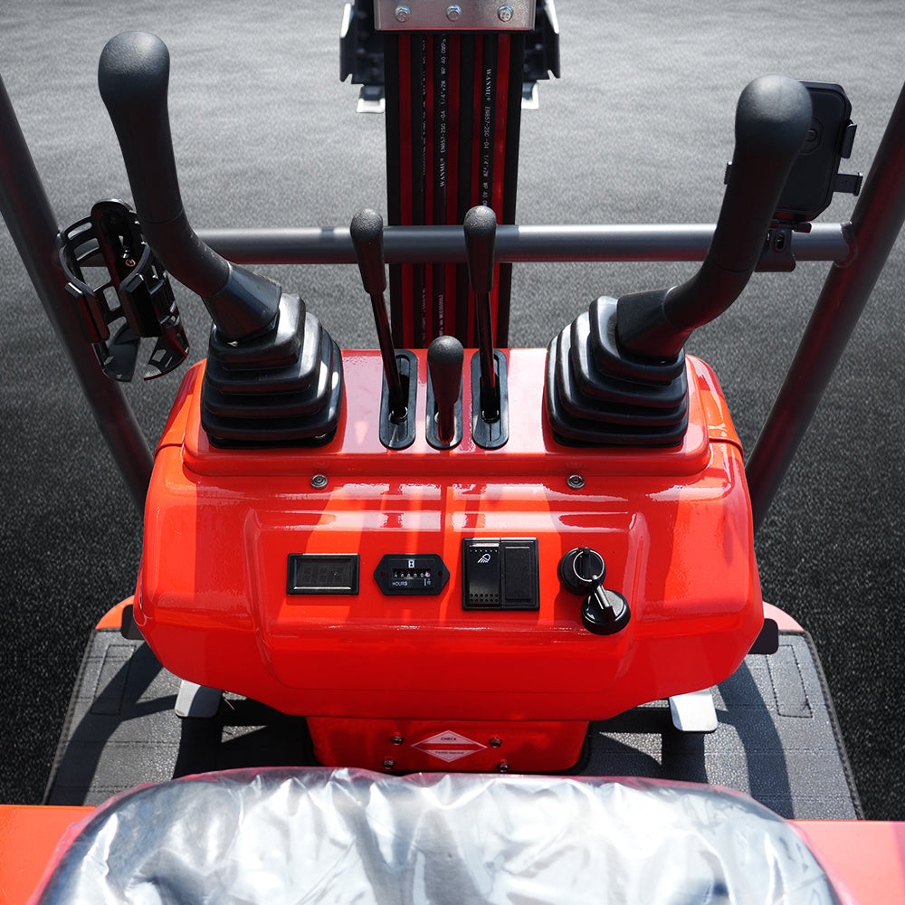 HUAYEE HY12C | Mini Excavator - Hydraulic Thumb Clamp, 13.5HP B&S Engine Gas Powered