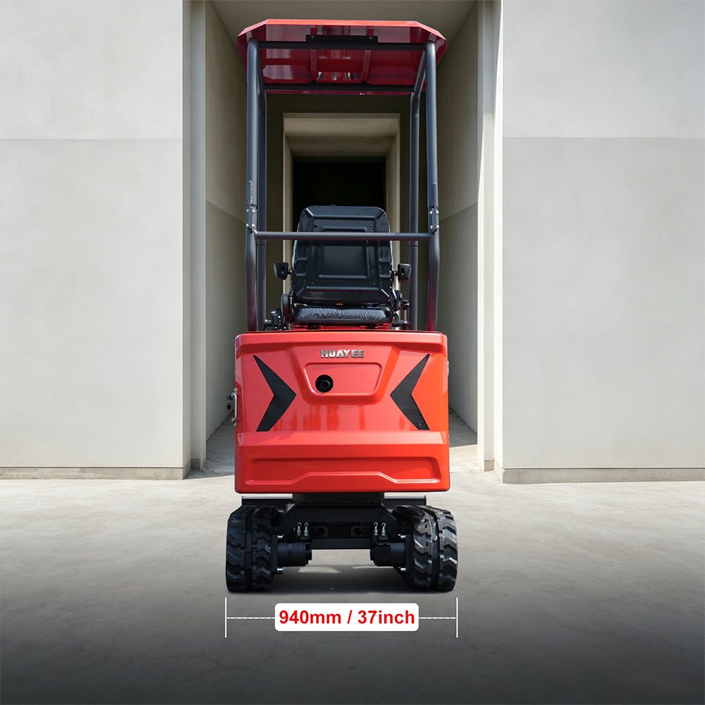 HUAYEE HY12C | Mini Excavator - Hydraulic Thumb Clamp, 13.5HP B&S Engine Gas Powered