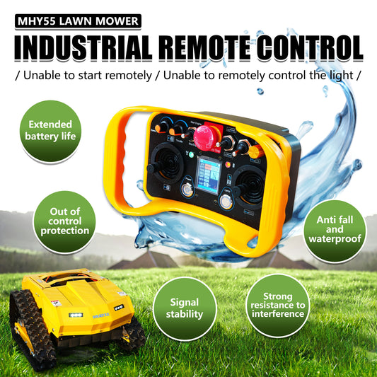 HUAYEE MHY55 Mini Compact Remote Control Tracked Lawn Mower - 9HP LONCIN Gas Engine, 550mm Mowing Width