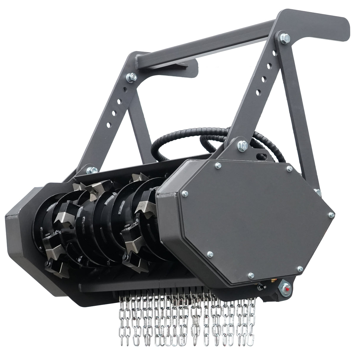 HUAYEE HYS18 | 40" Mini Skid Steer Drum Forestry Mulcher Attachment for HY480C/HY480D