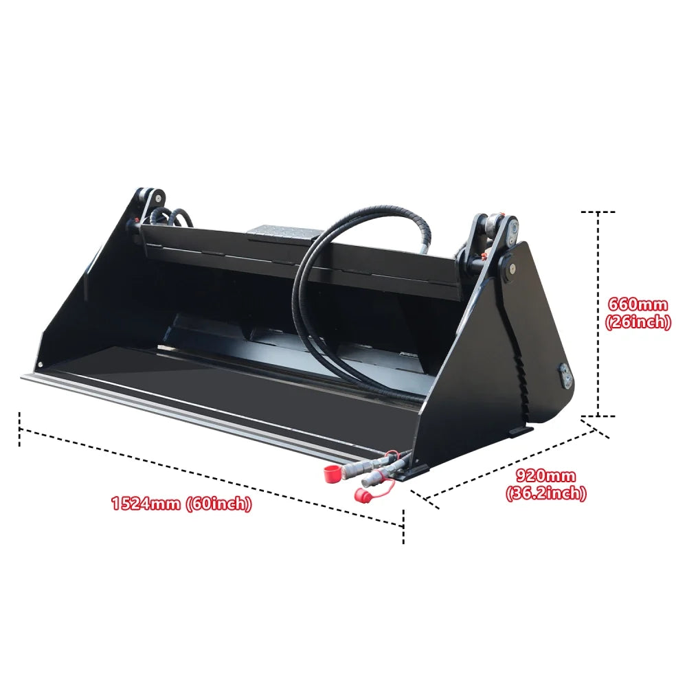 4-in-1 Bucket Attachment Suits HY1025C/HY1050C/HY1065C Mini Skid Steer Loaders | HUAYEE HYL04