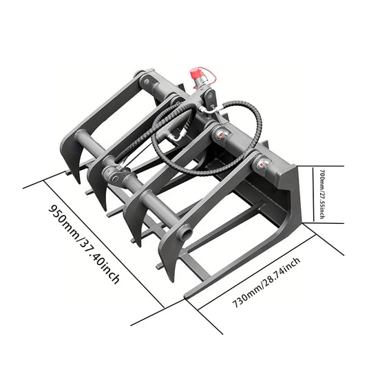 Log Grab Attachment for Mini Skid Steer Loaders | HUAYEE HYS04