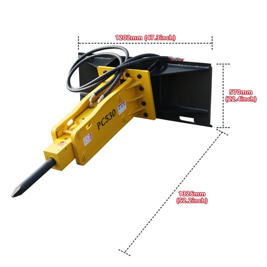 Breaker Attachment for HY1025C/HY1050C/HY1065C Mini Skid Steer Loaders | HUAYEE HYL03