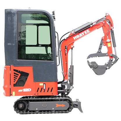 Mini Excavator Pro - B&S Engine with Cab & Advanced Hydraulics | HUAYEE HY12D