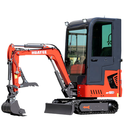 Mini Excavator Pro - B&S Engine with Cab & Advanced Hydraulics | HUAYEE HY12D