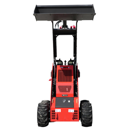 HUAYEE HY360C | Wheel Stand-On Mini Skid Steer Loader with 13.5HP Gasoline B&S Engine and Attachments