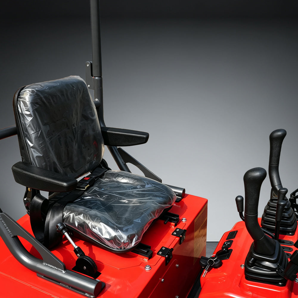HUAYEE HY12C | Mini Excavator - Hydraulic Thumb Clamp, 13.5HP B&S Engine Gas Powered