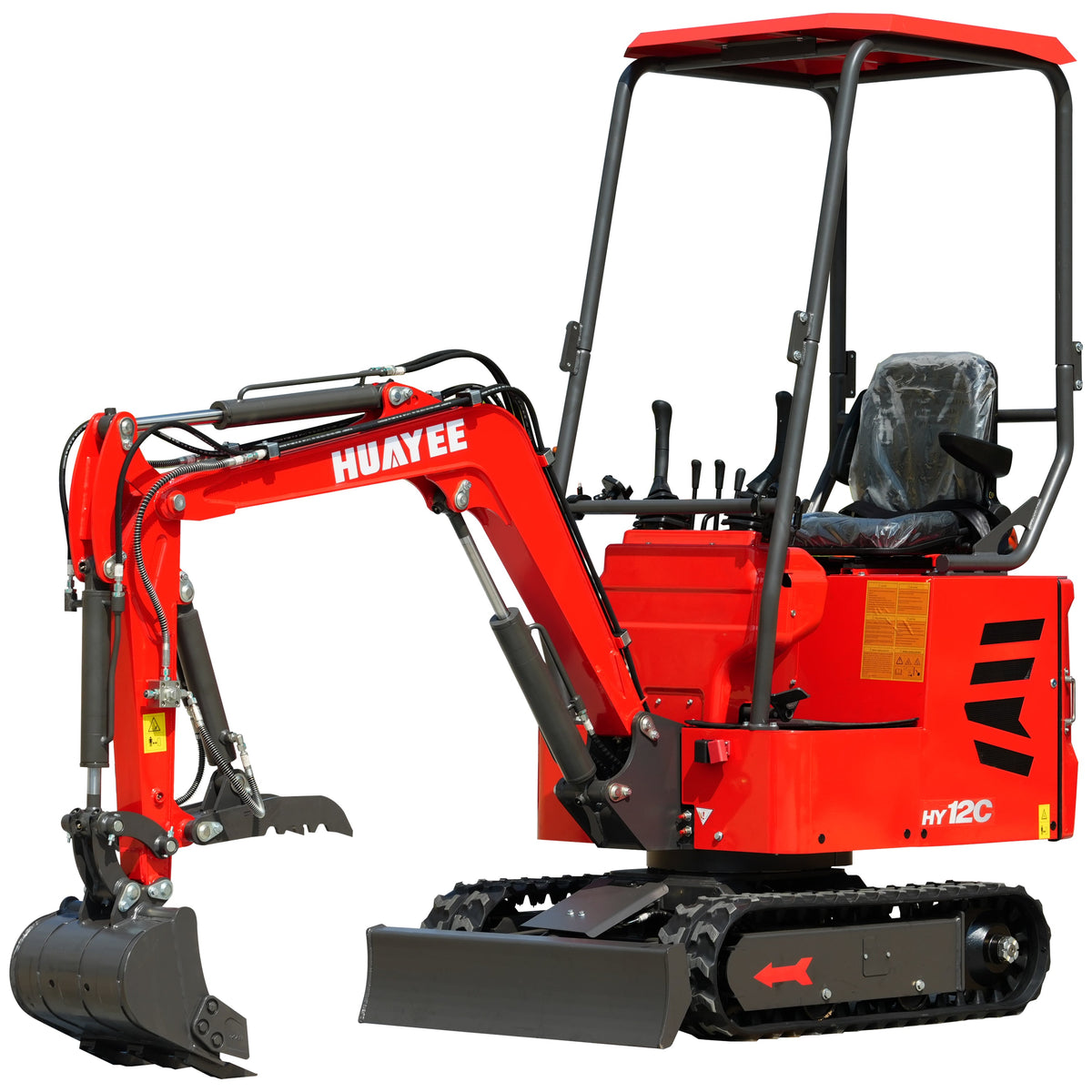 HUAYEE HY12C | Mini Excavator - Hydraulic Thumb Clamp, 13.5HP B&S Engine Gas Powered