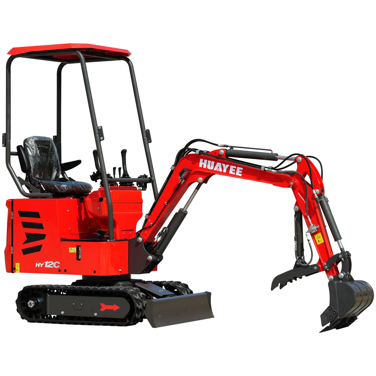 HUAYEE HY12C | Mini Excavator - Hydraulic Thumb Clamp, 13.5HP B&S Engine Gas Powered