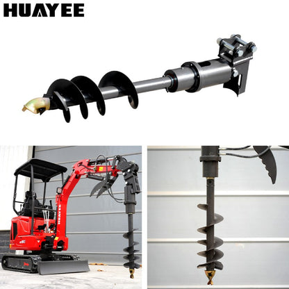 32x8" Auger Attachment for 1-1.8 Ton Mini Excavators | HUAYEE HYE02