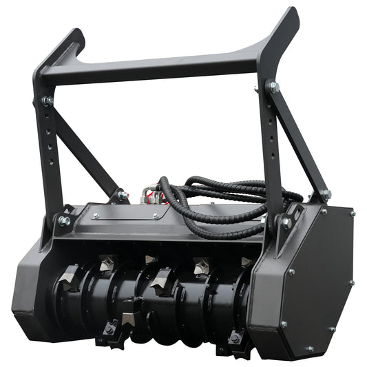 HUAYEE HYS18 | 40" Mini Skid Steer Drum Forestry Mulcher Attachment for HY480C/HY480D