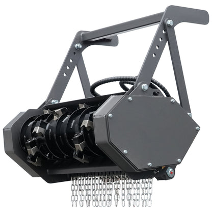 HUAYEE HYS18 | 40" Mini Skid Steer Drum Forestry Mulcher Attachment for HY480C/HY480D