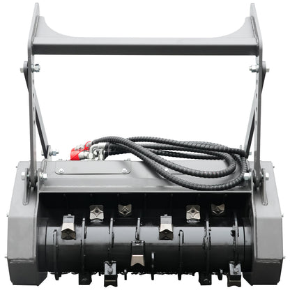 HUAYEE HYS18 | 40" Mini Skid Steer Drum Forestry Mulcher Attachment for HY480C/HY480D