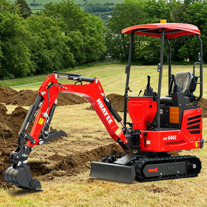 HUAYEE HY14G | Mini Excavator with Kubota Engine & Advanced Hydraulics