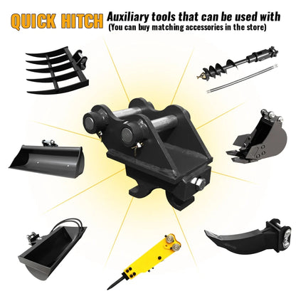 Mechanical Quick Change / Coupler for 1-1.8 Ton Mini Excavators | HUAYEE HYE00