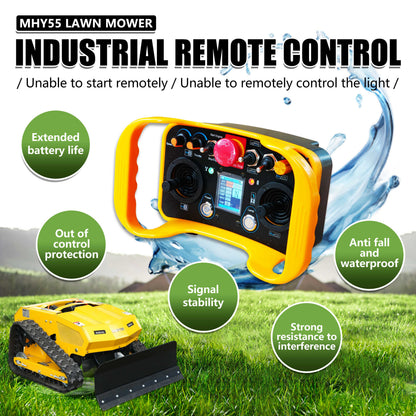 HUAYEE MHY55 Remote Control Tracked Lawn Mower & MHY55-1 Dozer Blade Set | Crawler