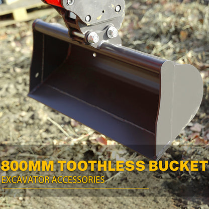 HUAYEE HYE01-2 | 32" Toothless Bucket for 1-1.8 Ton Mini Excavators