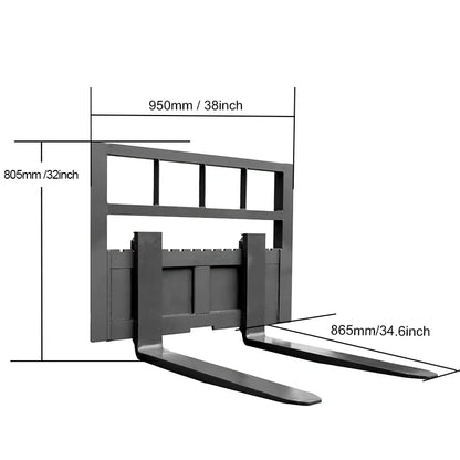 Fork Attachment Suits For HY360c/HY480c Mini Skid Steer Loader | HYS01-1