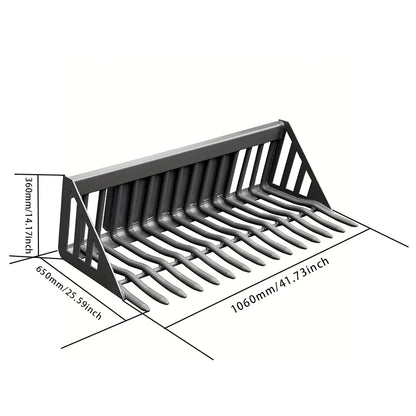 Rock Bucket Attachment for Mini Skid Steer Loaders | HUAYEE HYS12