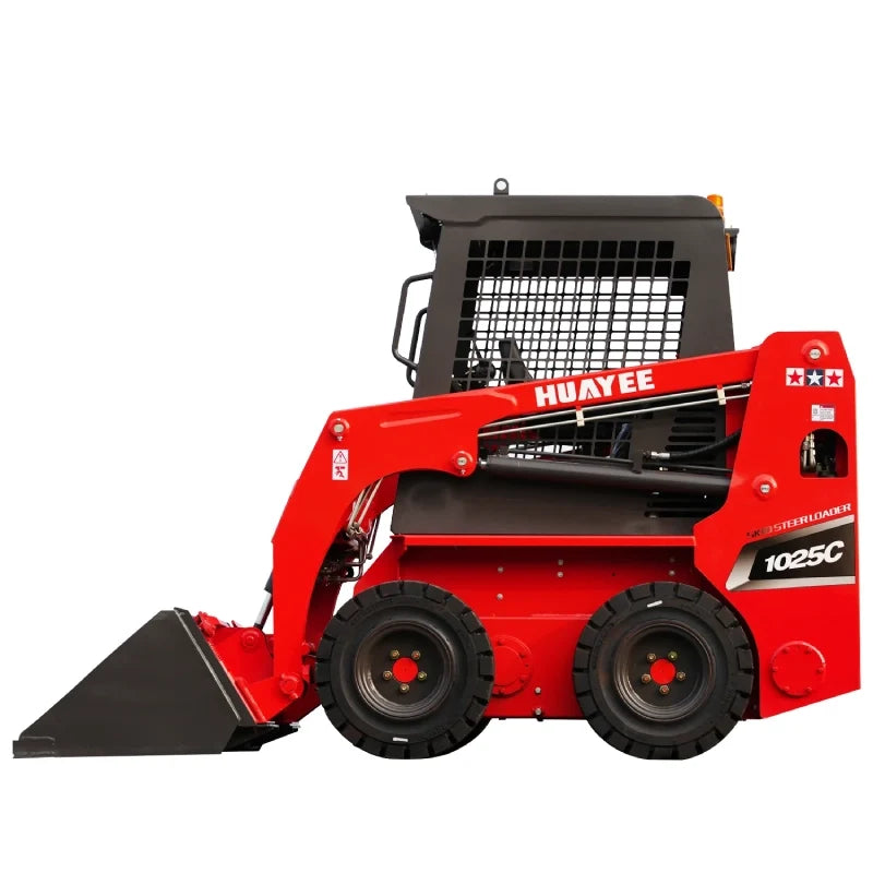 Professional Mini Wheel Skid Steer Loader with 24HP Kubota Diesel Engine | HUAYEE HY1025C
