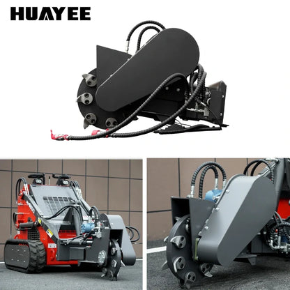 Swing Head Stump Crusher Attachment for Mini Skid Steer Loaders | HUAYEE HYS14